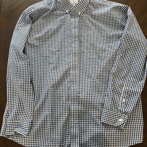 LL Bean Blue Checkered Shirt
